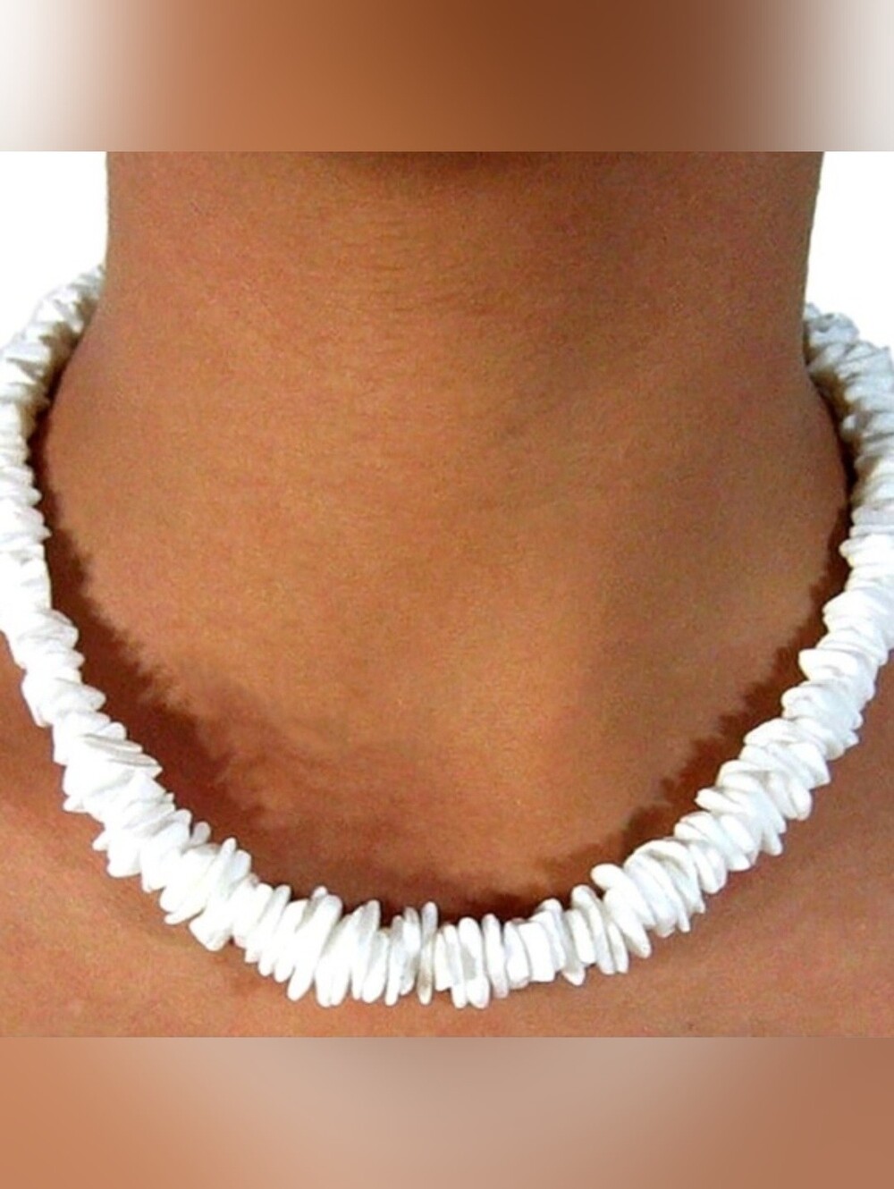 Y2K White Shell Chip Necklace -